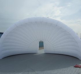 Tent1-446 Giant cort gonflabil alb în aer liber