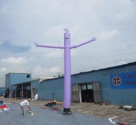D2-28 Dansul aerian gonflabil purpuriu tub de publicitate