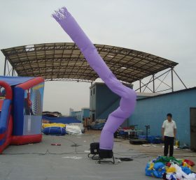 D2-3 Dansul aerian gonflabil purpuriu tub de publicitate