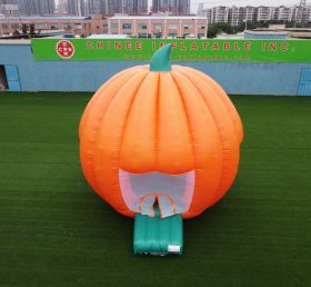 T4-34 Distracție uriașă gonflabilă de dovleac/castel de sărituri gonflabile de Halloween, cu uscător de păr, potrivit pentru copii