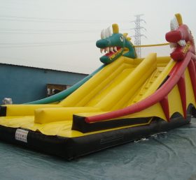 T8-131 Slide gonflabile cu dragon dublu