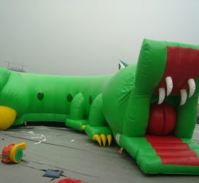 T8-404 Copii adulți crocodili gonflabile diapozitive