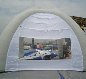 Tent1-324 Cort gonflabil cu publicitate albă