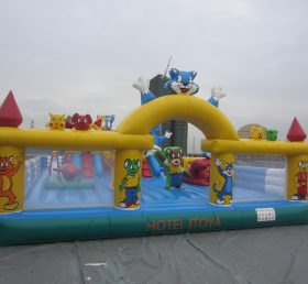 T6-111 Blue Cat Tematica Trambulină Giant Parc de distracții gonflabile