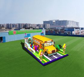 T6-461 Jocul de la sol pentru copii gonflabile gigant de autobuz