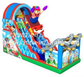 T8-1521 Cartoon jumping tobogane pentru copii gonflabile