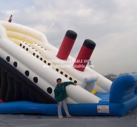 T2-40 Titanic tobogan uscat gonflabil