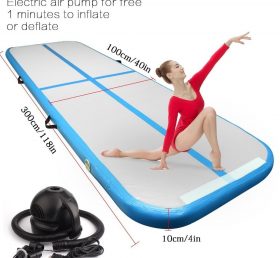 AT1-053 Gimnastica gonflabilă perna podea cu pompă electrică acasă/antrenament/majorete/plajă/apă