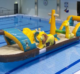 WG1-042 Lion și girafă gonflabile plutitoare parc de sporturi de apă piscină joc