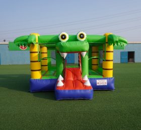 T2-3503 Copii gonflabile trambulină combinație temă crocodil combinație