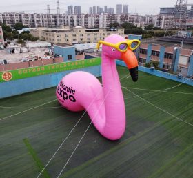 cartoon2-387 Giant publicitate gonflabilă flamingo desene animate de promovare a desenelor animate