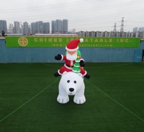 ID1-005 Moș Crăciun și ursul polar Crăciun gonflabil
