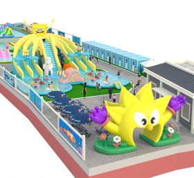 IS11-4015 Cel mai mare parc de distracții din zona gonflabilă a desenelor animate