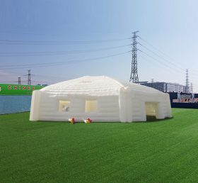 Tent1-4463 Un yurt gonflabil hexagonal alb pentru sport și petreceri