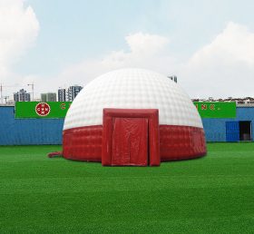 Tent1-4672 Cort de dome roșu și alb pentru expoziții mari