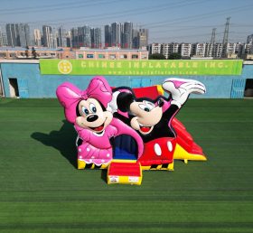 T2-1088B Castelul Minnie gonflabil cu Disney Mickey & Amp cu diapozitive