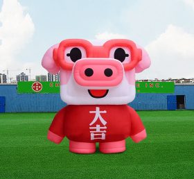 S4-605 Publicitate gigant gonflabil animal porc/gonflabil grăsime roz porc