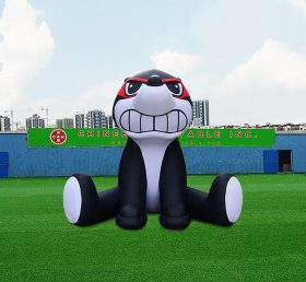 S4-609 Publicitate personalizată mascotă gonflabilă animal negru câine