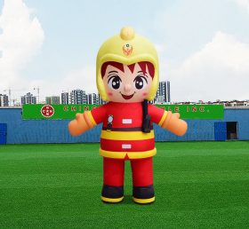 S4-615 Pompieri publicitate personalizată pentru îmbrăcăminte gonflabilă