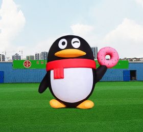 S4-627 Pinguinul animal personalizat cu desene animate gonflabile deține gogoși