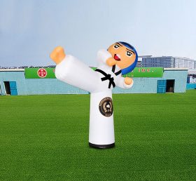S4-640 Publicitate gonflabilă Taekwondo băiat gonflabil desene animate