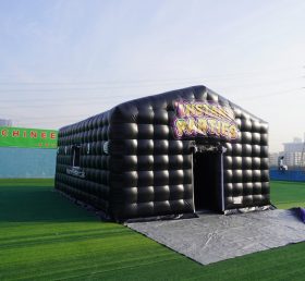 Tent1-704D Black Party Cort Gonflabil Cube Cort